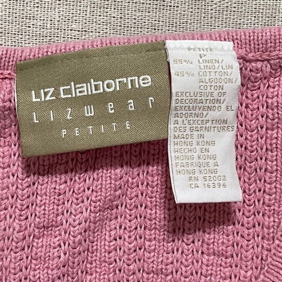 Liz Claiborne Lizwear | Vintage Bubblegum Pink Knit Tank| Petite P - Picture 5 of 6
